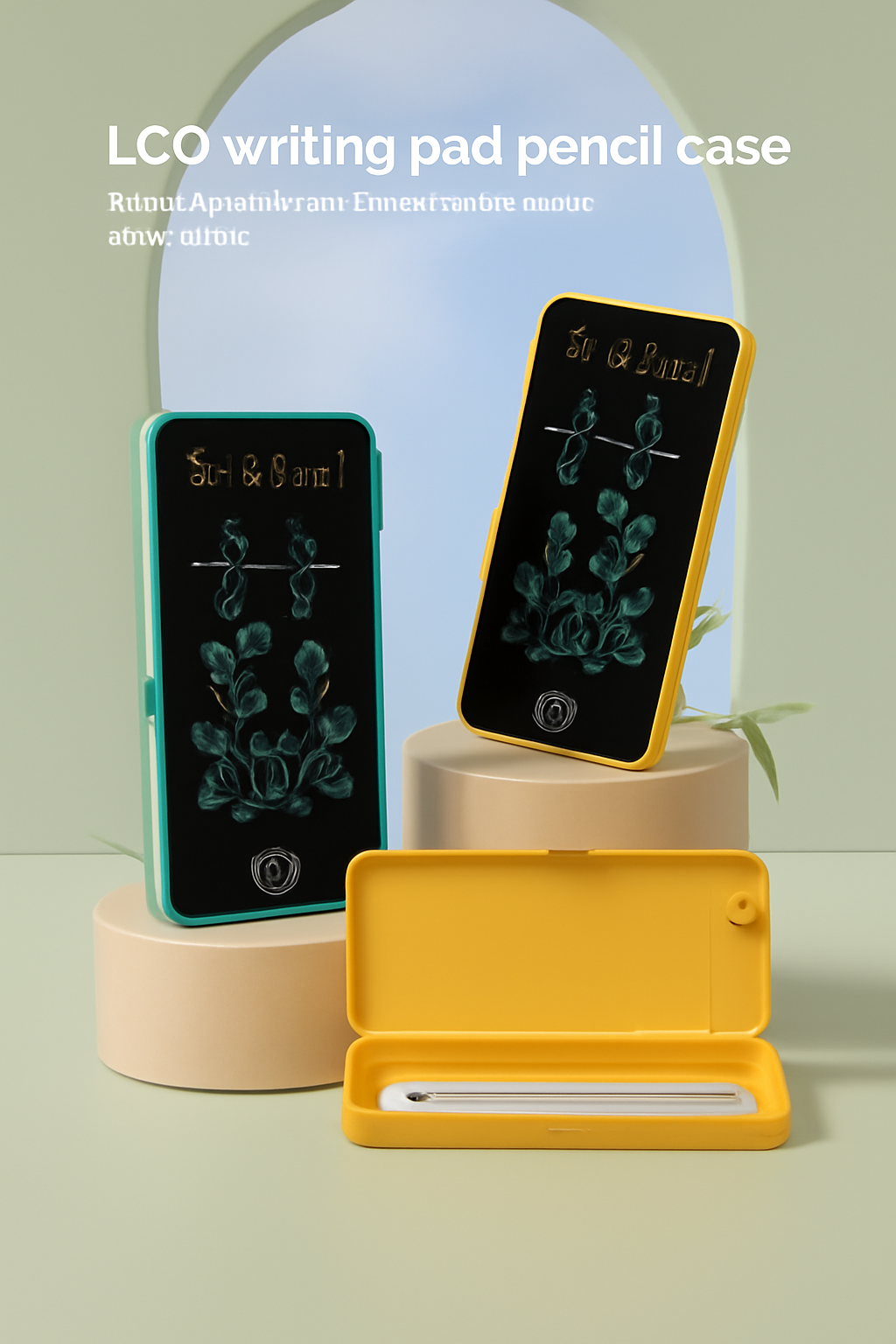 LCD Drawing Pen Case With Geometry Box