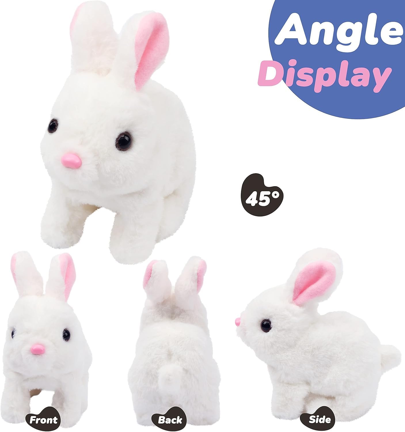 🐰Interactive Electric Bunny Toy – Soft Walking & Singing Rabbit with Cute Ears