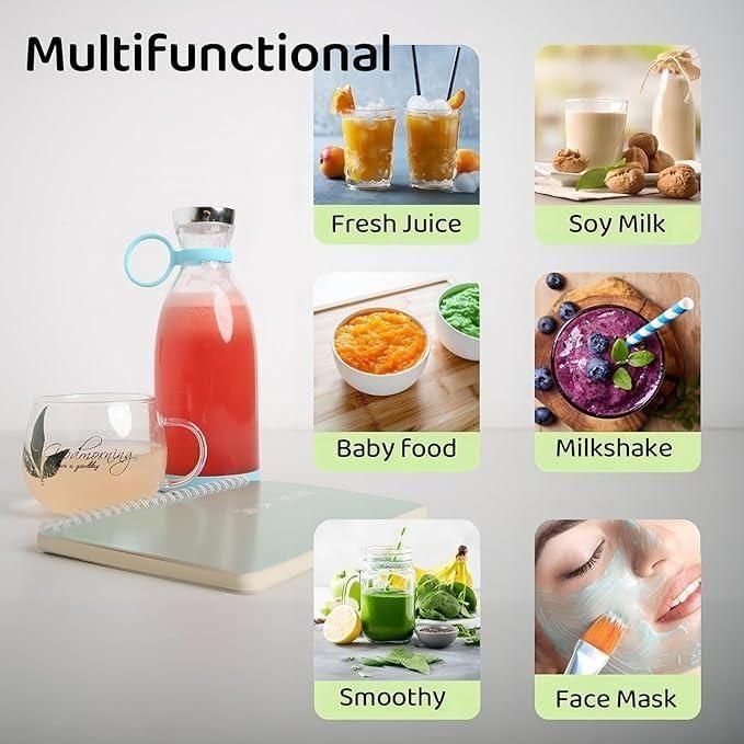 Portable Mini Juice Blender USB Rechargeable Mixer Juicer