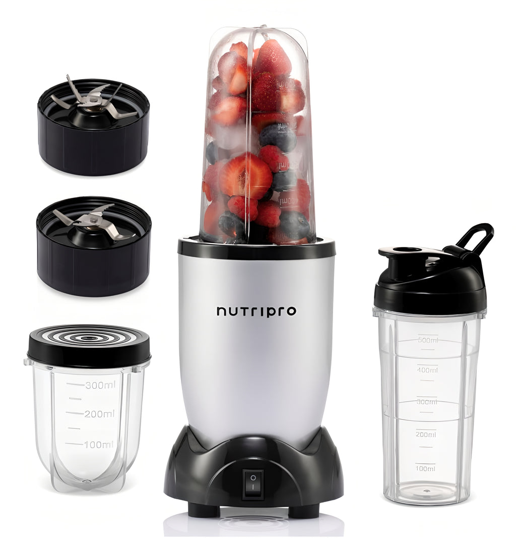 NutriPro Juicer Mixer Grinder - Smoothie Maker - 500 Watts (3 Jars & 2 Blade) - 2 Year Warranty