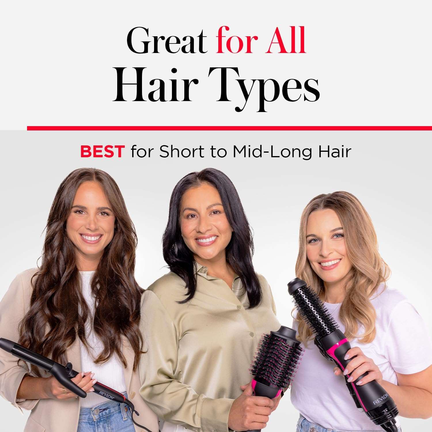 REVLON One Step Volumizer PLUS Hair Dryer and Styler - More Volume, Less Damage, and More Styling Control for Easy and Fast Salon-Style Blowouts, Plus Travel Friendly (Black)