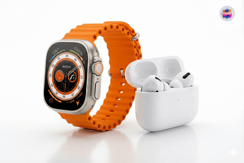 Watch Ultra 3 + AirPods Pro 3 Combo | Premium Smartwatch & Wireless Earbuds with Active Noise Cancellation, GPS, Fitness Tracking & Long Battery Life