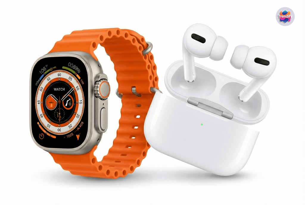 Watch Ultra 3 + AirPods Pro 3 Combo | Premium Smartwatch & Wireless Earbuds with Active Noise Cancellation, GPS, Fitness Tracking & Long Battery Life