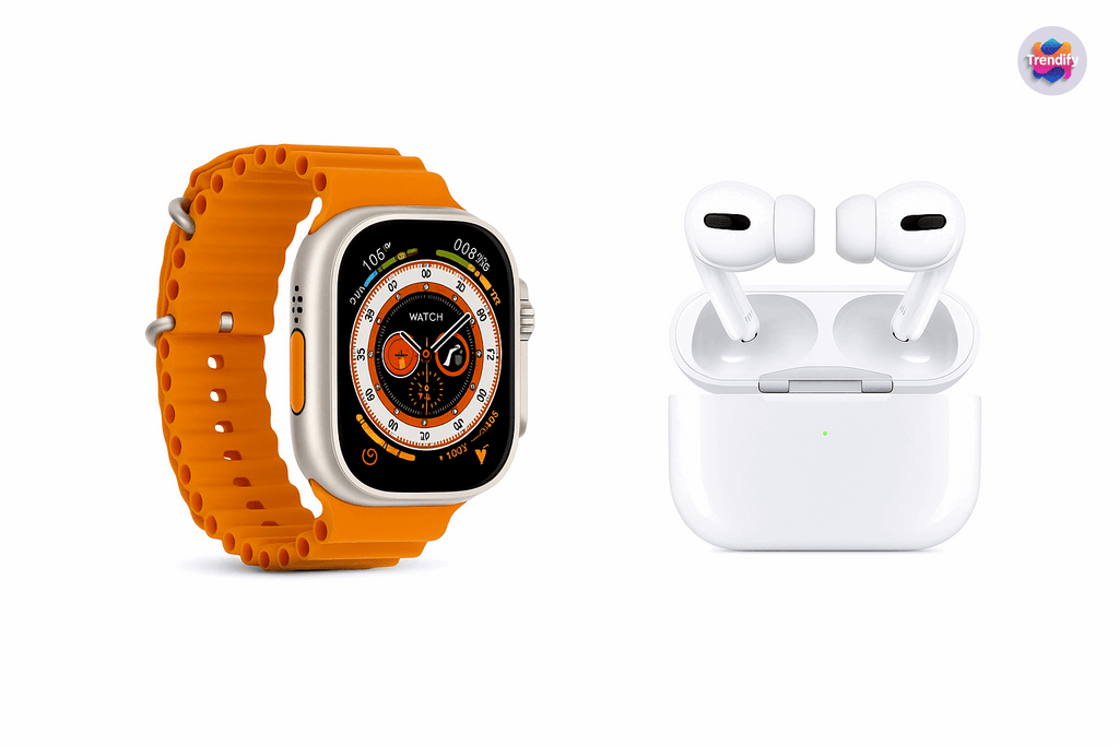 Watch Ultra 3 + AirPods Pro 3 Combo | Premium Smartwatch & Wireless Earbuds with Active Noise Cancellation, GPS, Fitness Tracking & Long Battery Life