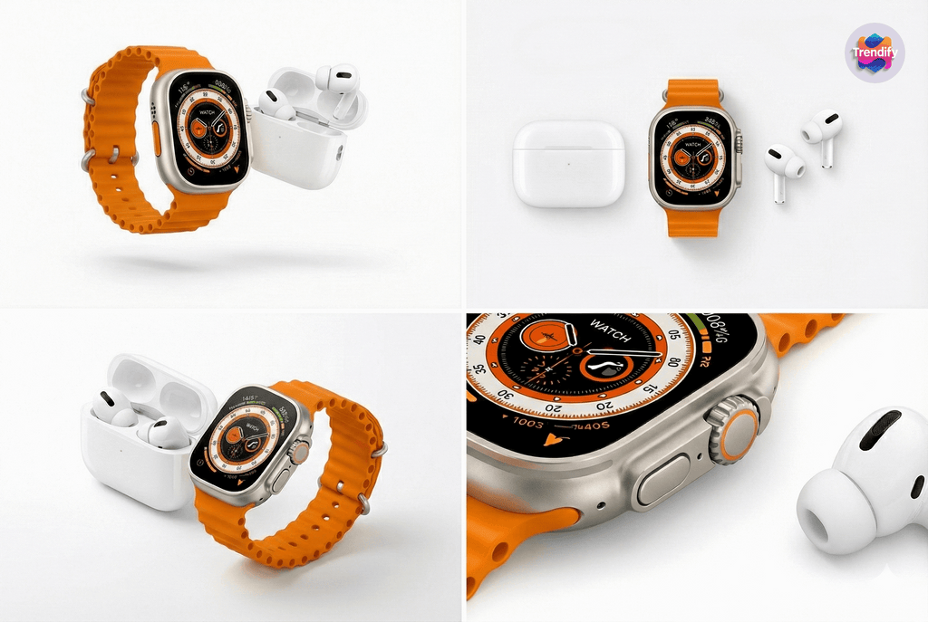 Watch Ultra 3 + AirPods Pro 3 Combo | Premium Smartwatch & Wireless Earbuds with Active Noise Cancellation, GPS, Fitness Tracking & Long Battery Life