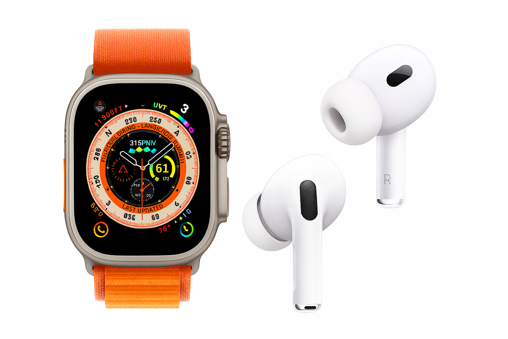 Watch Ultra 3 + AirPods Pro (2nd Gen) Combo | Premium Smartwatch & Wireless Earbuds with Active Noise Cancellation, GPS, Fitness Tracking & Long Battery Life
