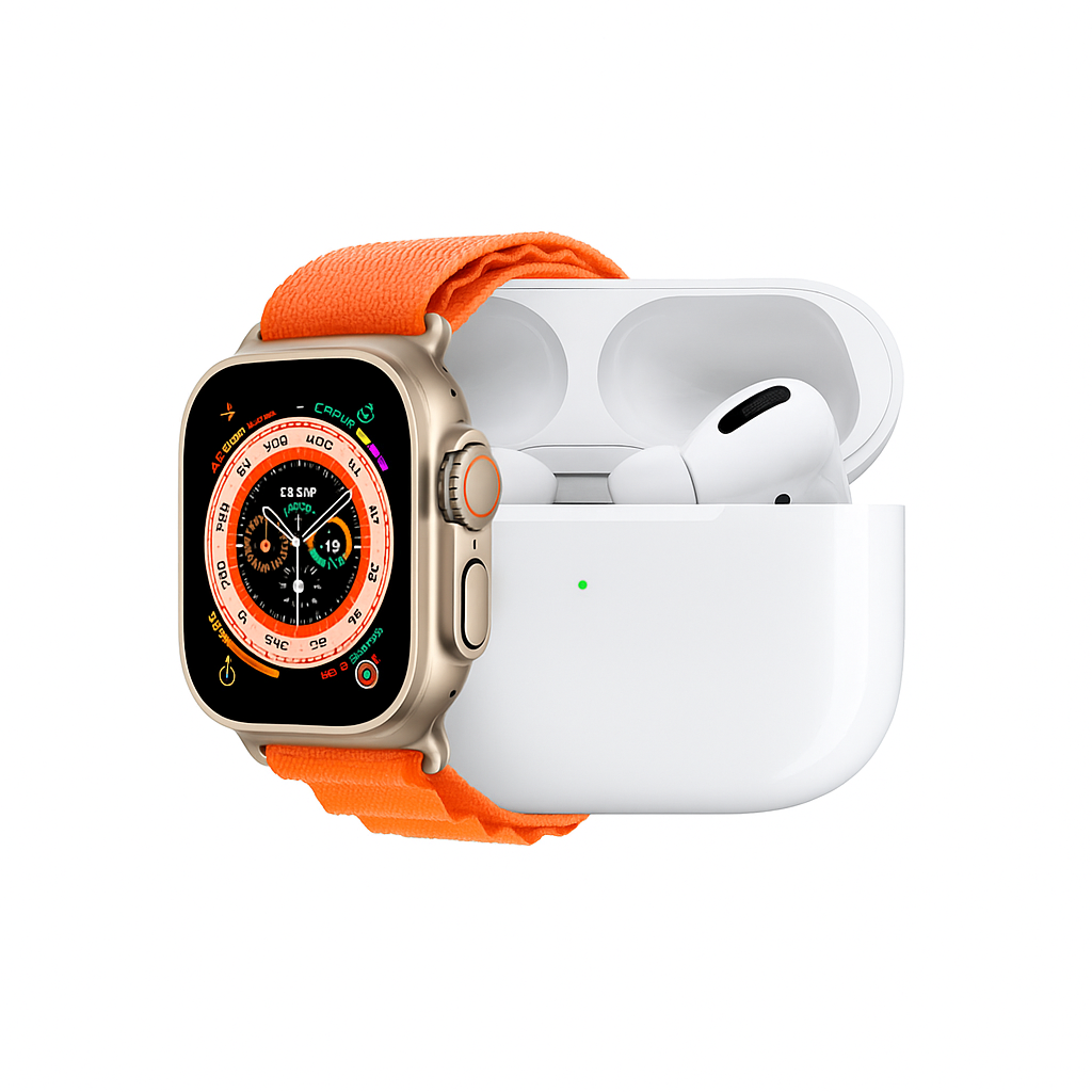 Watch Ultra 3 + AirPods Pro (2nd Gen) Combo | Premium Smartwatch & Wireless Earbuds with Active Noise Cancellation, GPS, Fitness Tracking & Long Battery Life