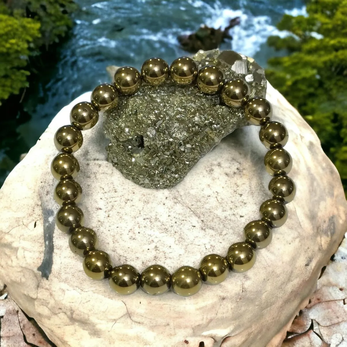 Raw Pyrite Bracelet (Money Magnet)
